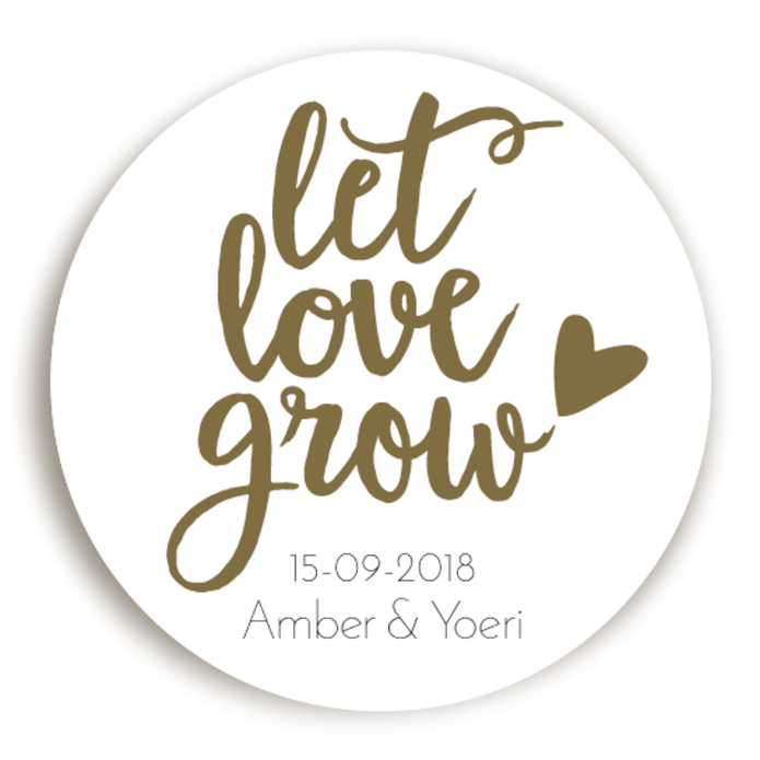Sticker Let Love Grow Hartje 1