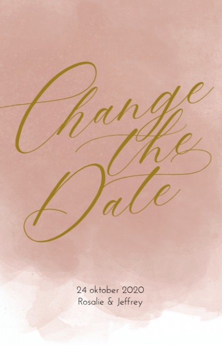 Change the date - Goudtint Watercolor Pink