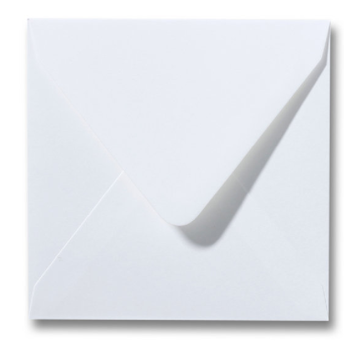Envelop 14 x 14 cm wit voor