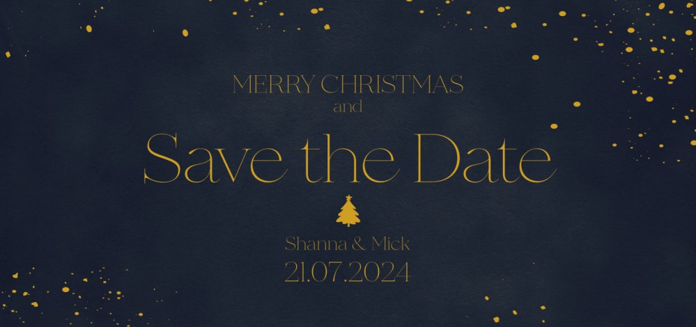 FOLIE Kerst Save the date - Night Blue voor