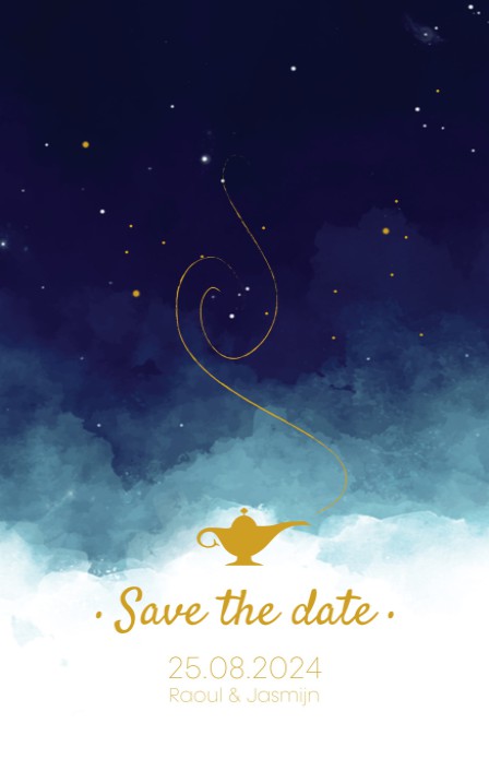 FOLIE Save the date - Disney Inspired Aladdin lamp