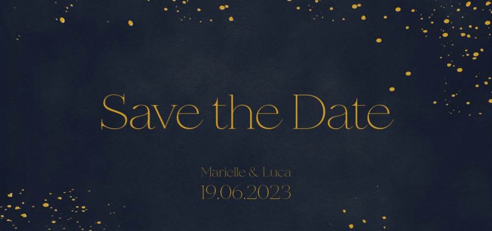 FOLIE Save the date - Night Blue voor