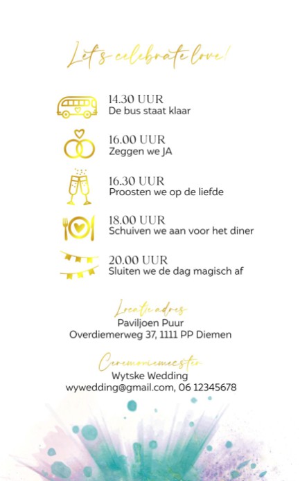 kaart achterzijde