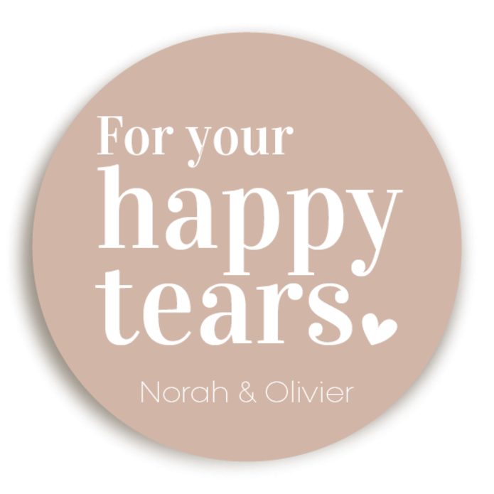 Sticker Happy Tears Roze Hartje