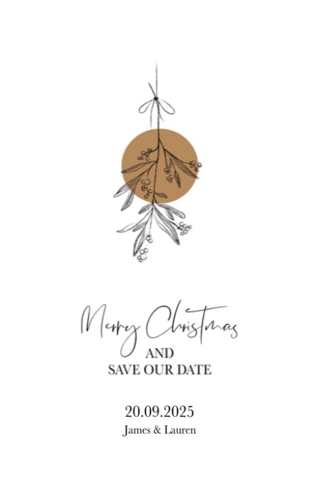 Kerst Save the date - Mistletoe