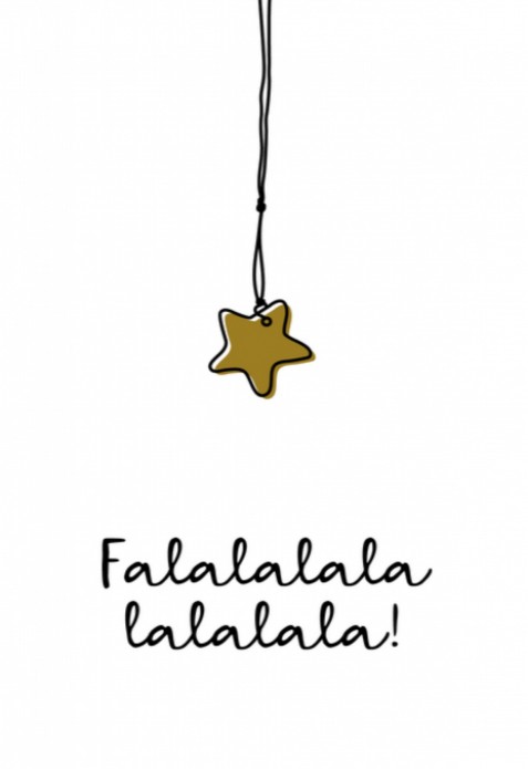 Kerstkaart - Falalalala voor