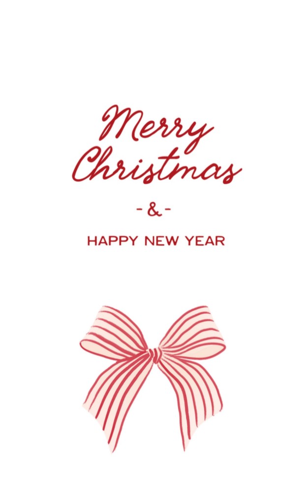 Kerstkaart - Strik Rood