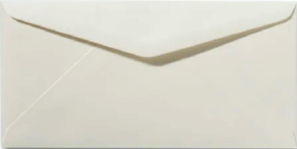Envelop offwhite langwerpig 11x22 cm