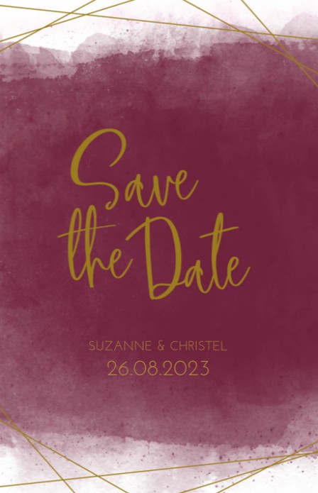 Save the date - Bordeaux Goudtint 1 voor