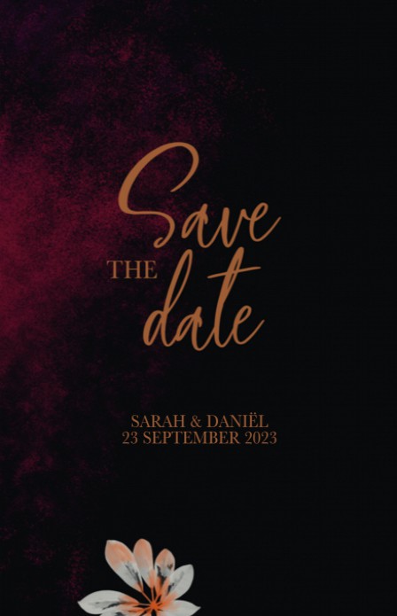 Save the date - Dark and Moody Flower