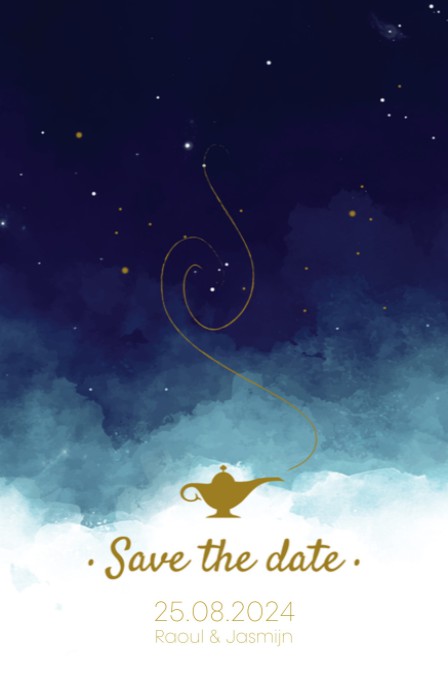 Save the date - Disney Inspired Aladdin lamp night