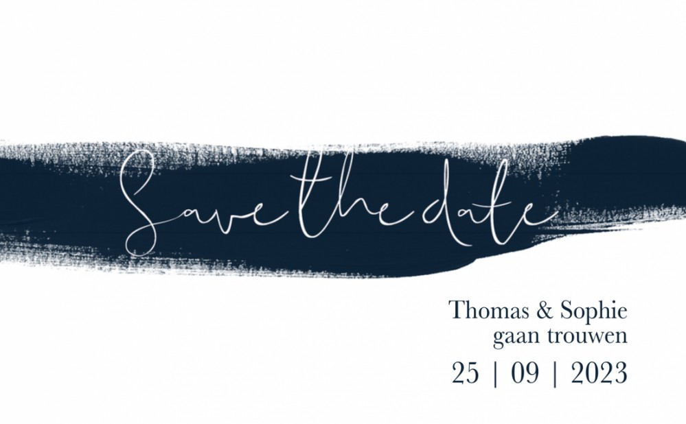 Save the date - Midnight Blue 2 voor