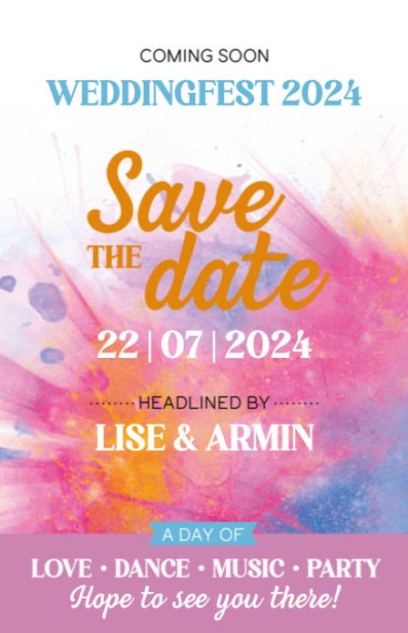 Save The Date - Weddingfest Color Lila