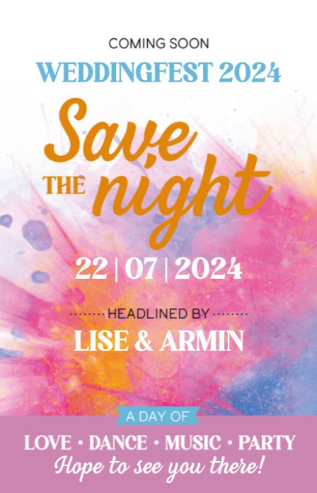 Save The Night - Weddingfest Color Lila