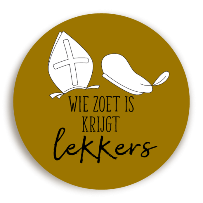 Sticker Sinterklaas Lekkers 4 voor