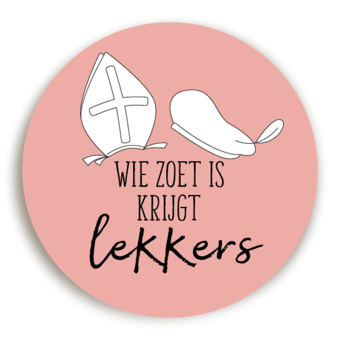 Sticker Sinterklaas Lekkers 5 voor