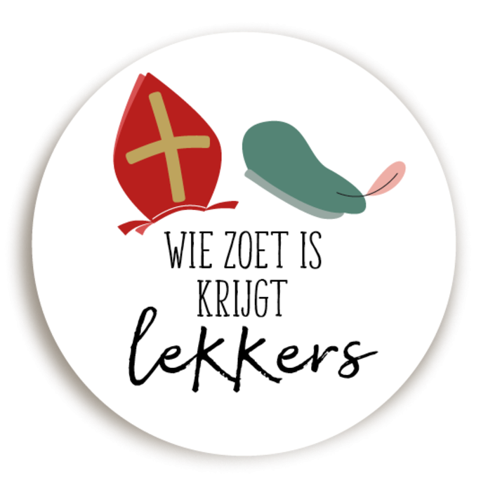 Sticker Sinterklaas Lekkers 6 voor