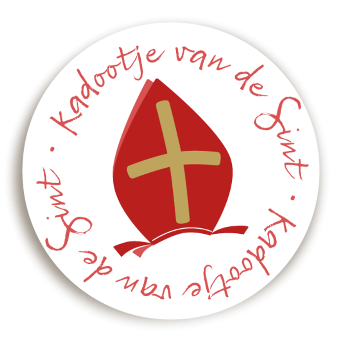 Sticker Sinterklaas Kadootje Sint 4 voor