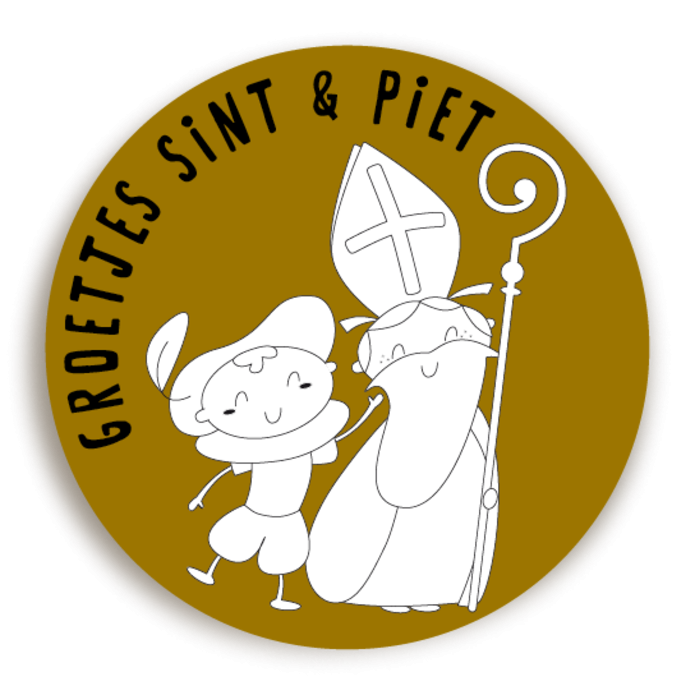 Sticker Groetjes Sint en Piet 3
