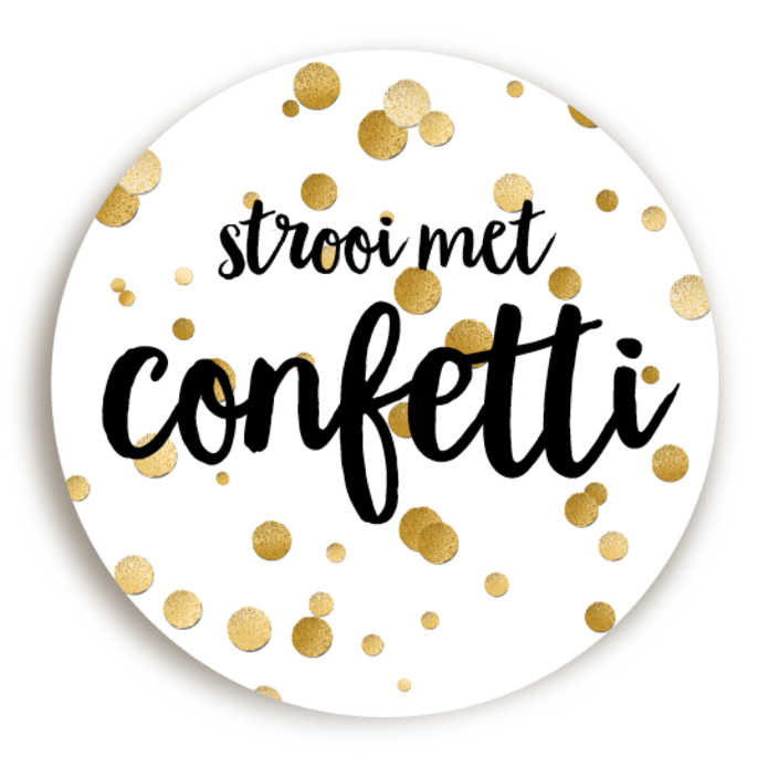 Sticker Strooi confetti 1 voor