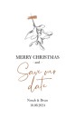 Kerst Save the date - Mistletoe Koper voor