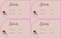 Labelkaart Avondgast - Disney Inspired Belle roze achter