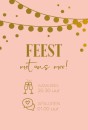 Programmakaart - Feest Festivalllampjes Roze voor