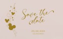 Save the date - Disney Inspired Mickey Confetti Pink voor