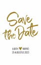 Save the date - Glitters en Goud Typografisch