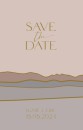 Save the date - Minimalistic landschap roze voor