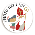 Sticker Groetjes Sint en Piet 7 voor