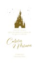 Trouwkaart - Disney Inspired Goud Castle voor