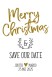 Kerst Save the date - Goud Typografisch