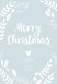 Kerstkaart - Blaadjes Blauw
