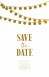 Save the date - Glitters en Goud Festivallampjes