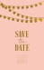 Save the date - Glitters en Goud Festivallampjes Roze