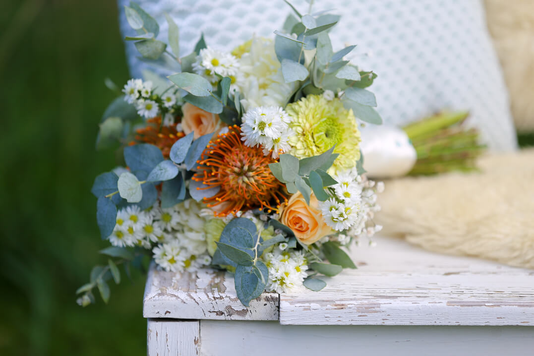 Real Wedding Mint en Goudtint Bruidsbloemen